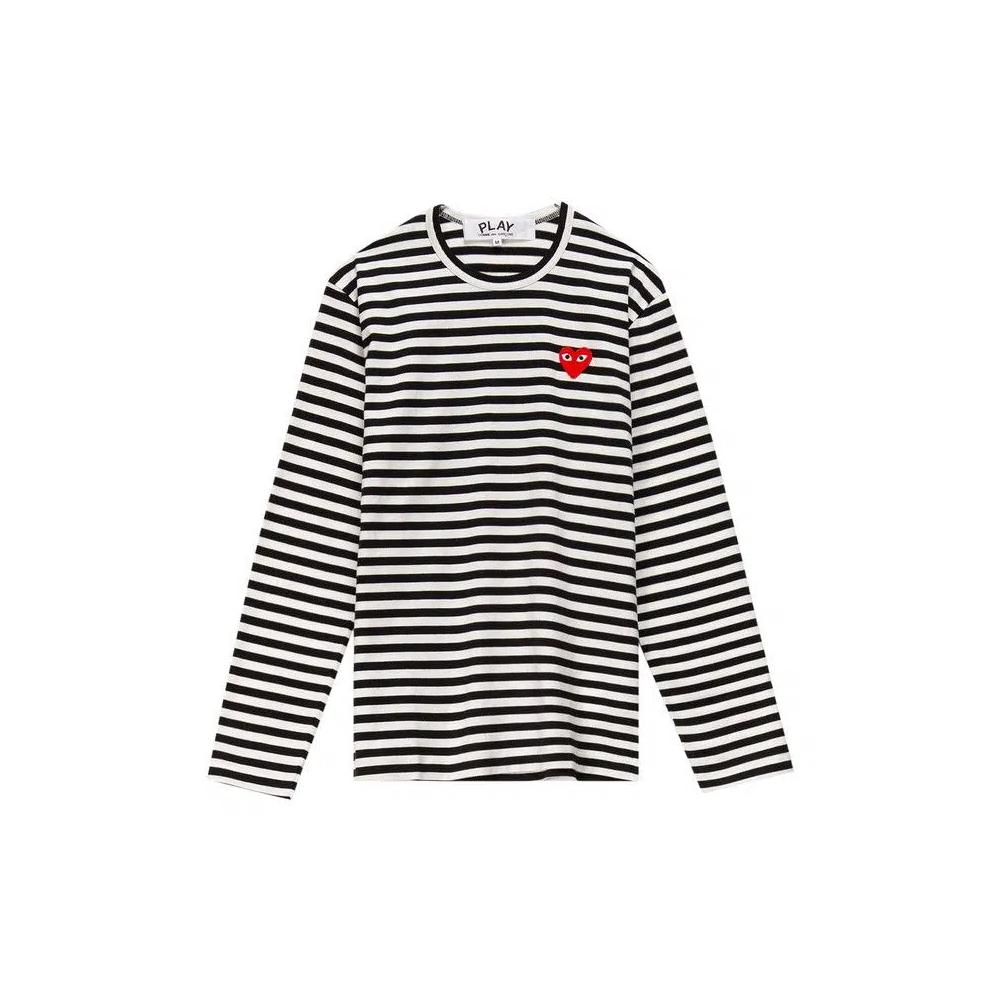 Футболки Comme des Garçons PLAY Striped 'Черный/Белый' 1