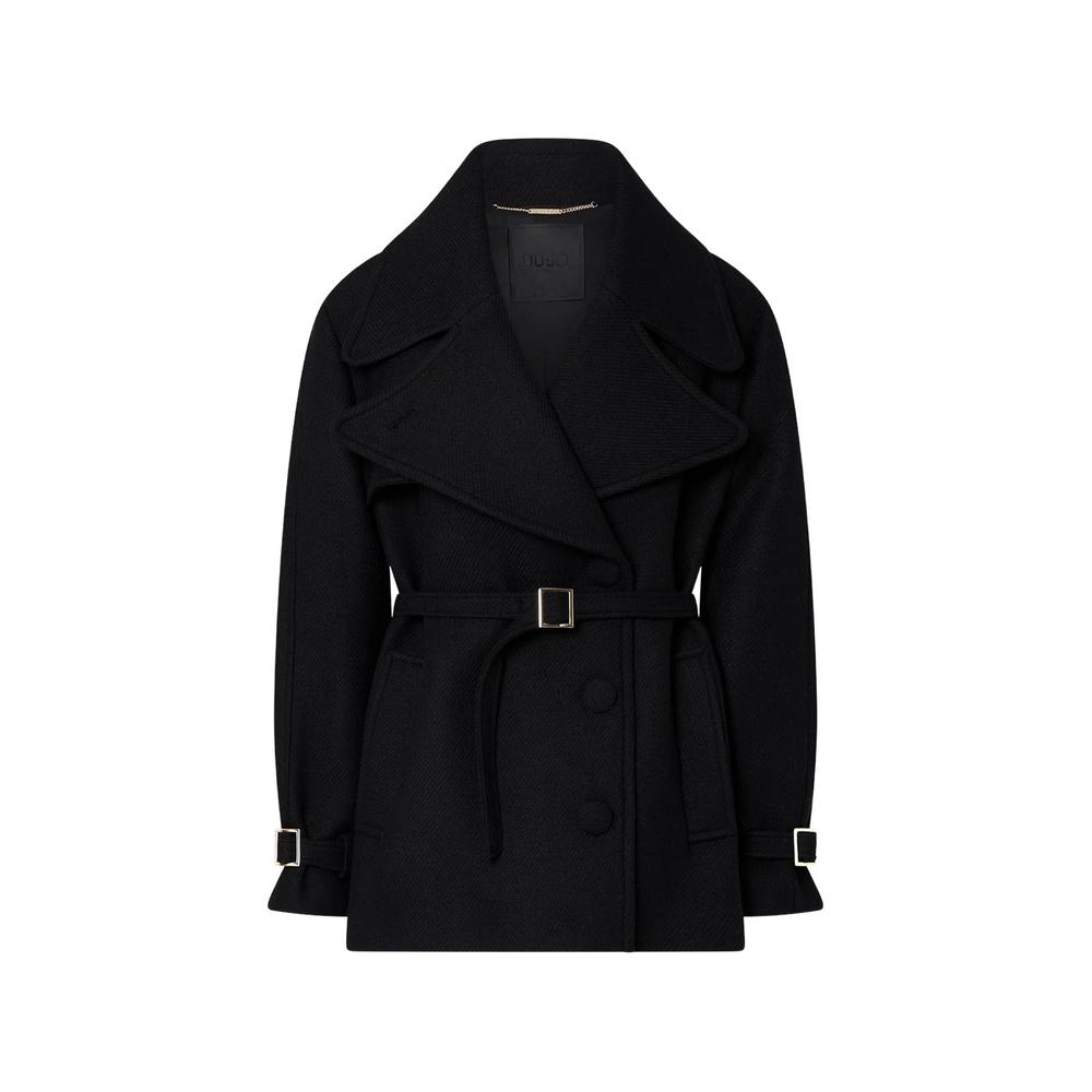 wool coat with belt 1