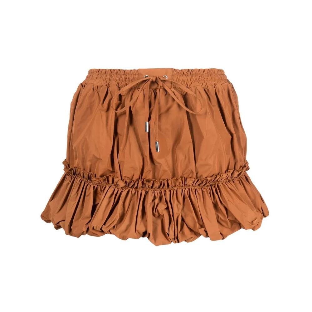 pleated drawstring miniskirt 1