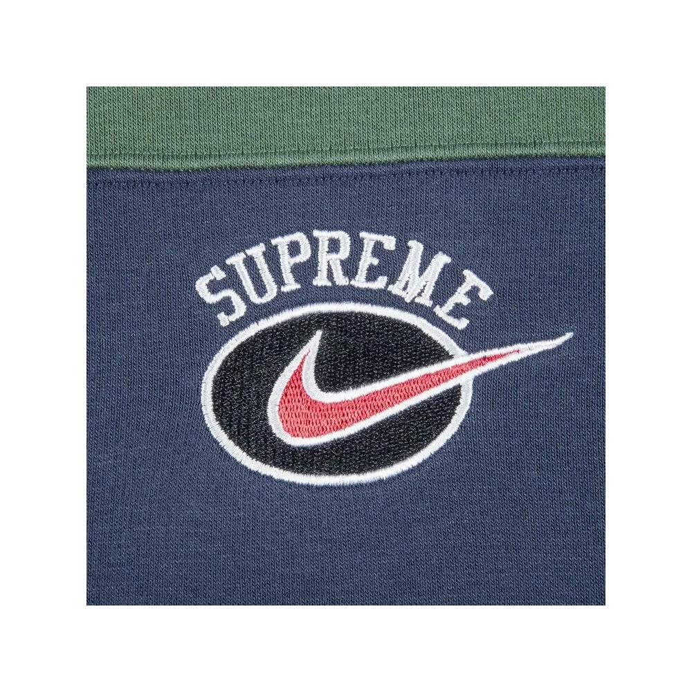 Худи Supreme x Nike Stripe Hooded Sweatshirt 'Navy' 2