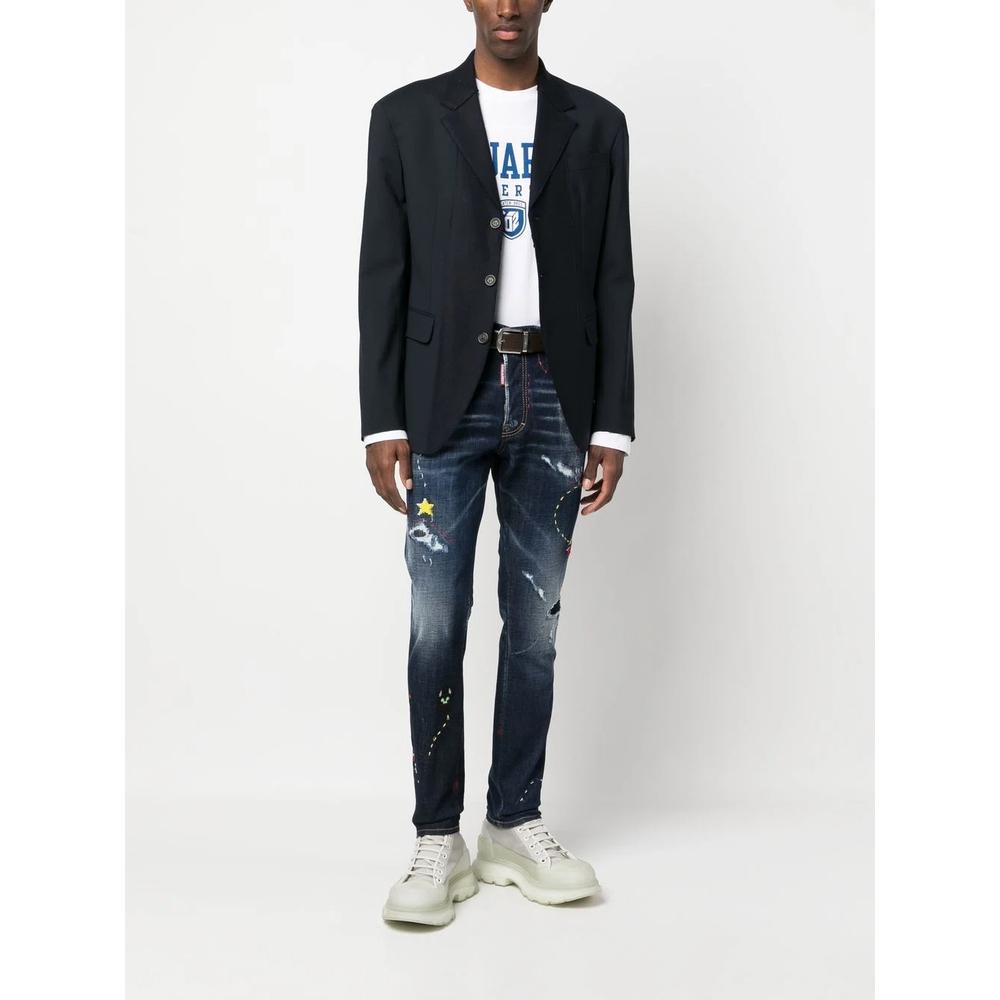 illustrated distressed skinny jeans 2