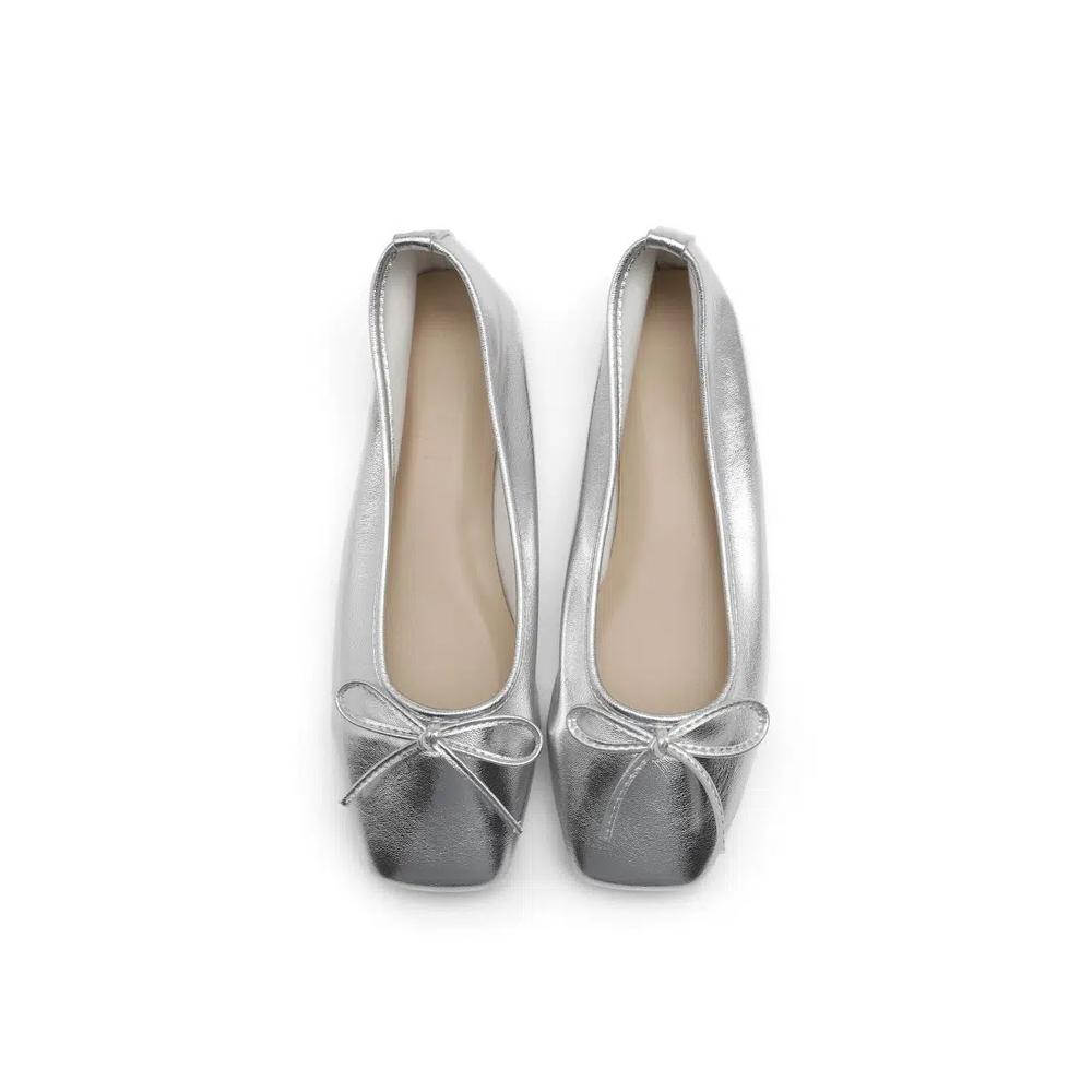 Ellisy Ribbon Flats (1см) - Серебристый 4