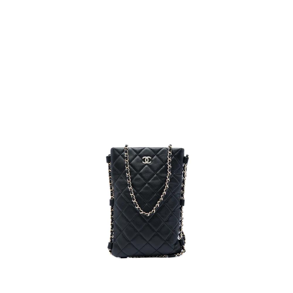 Сумка через плечо Quilted Lambskin Chain Around Phone Holder с логотипом CC (2017-2018 годы) 1