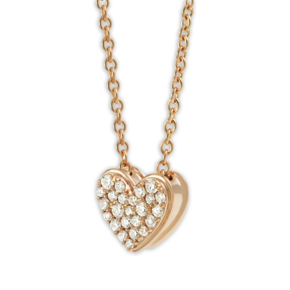 Колье Caviar Heart из розового золота с бриллиантами 2