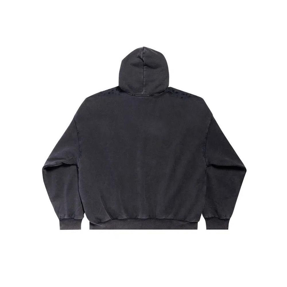 Худи Balenciaga Large Fit Худи 'Washed Black/Anthracite' 2