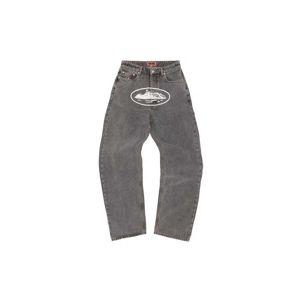 Corteiz Island Baggy Jeans «Light Grey» 1