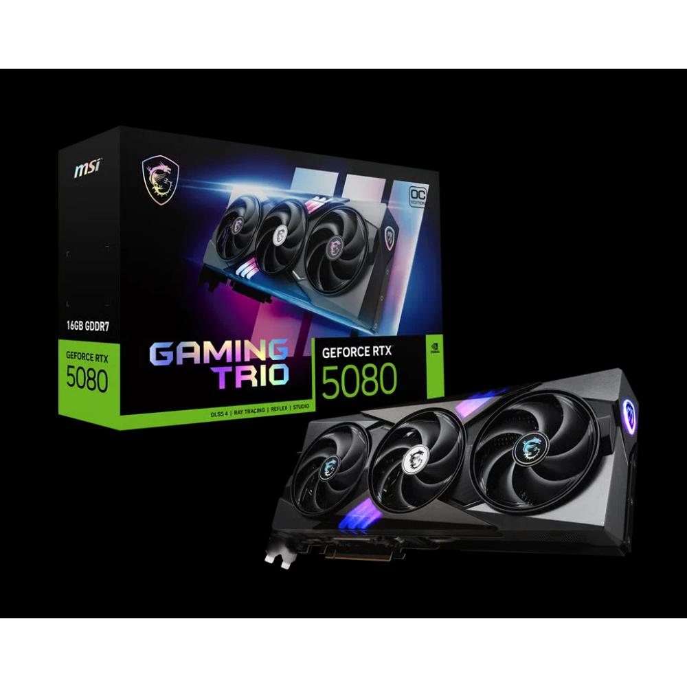 MSI видеокарта GeForce RTX 5080 16G GAMING TRIO OC 1