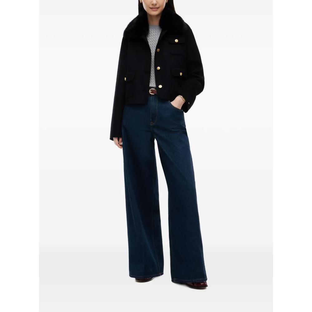 faux-fur collar buttoned jacket 2