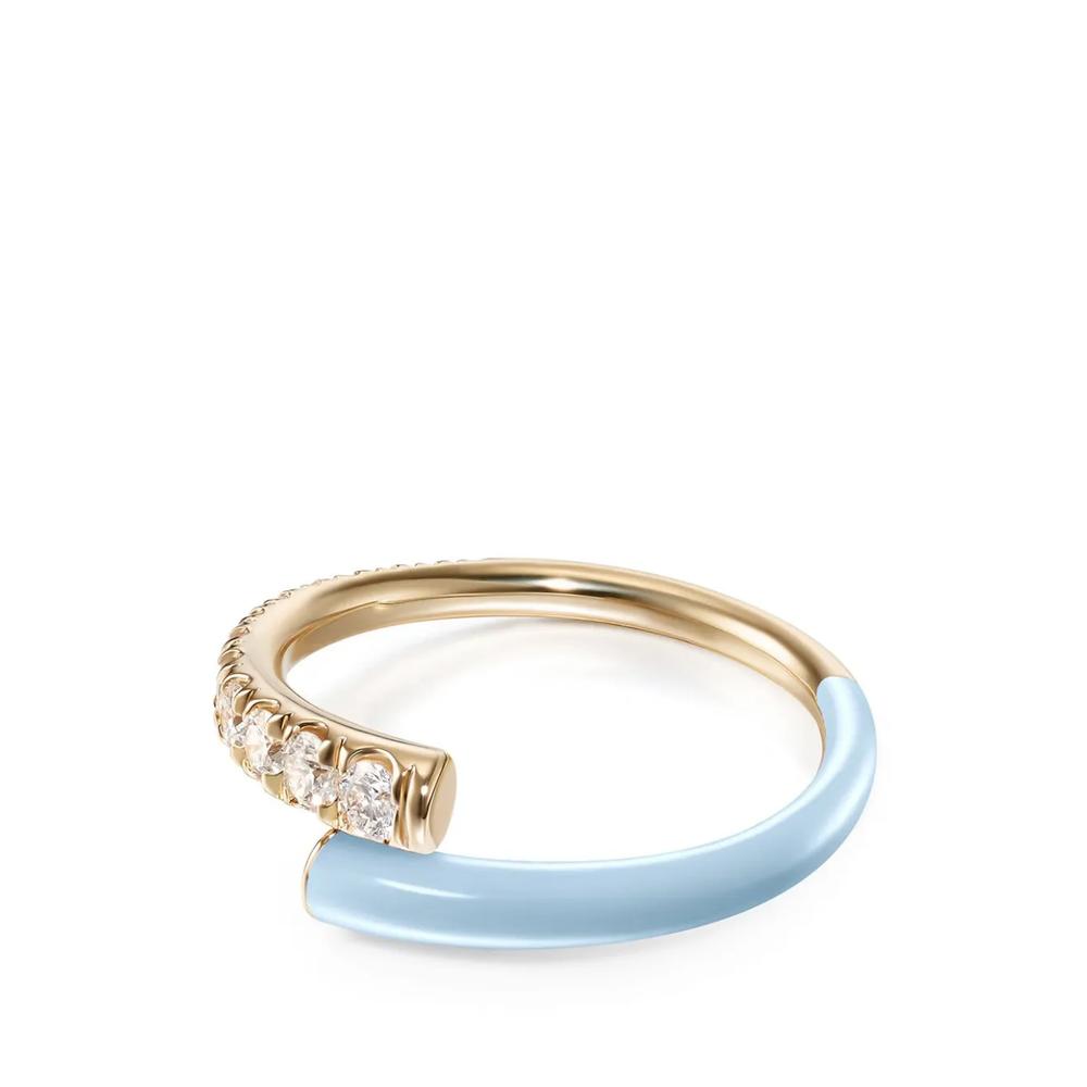 Кольцо Pastel Blue Lola Pinky из желтого золота 1