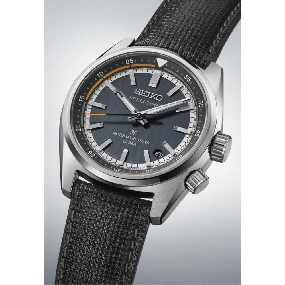 Seiko Prospex «Heritage Motoring» Countdown Speedtimer в нефритово-синем циферблате ремешок из коровьей кожи механические часы HBC004J1 3
