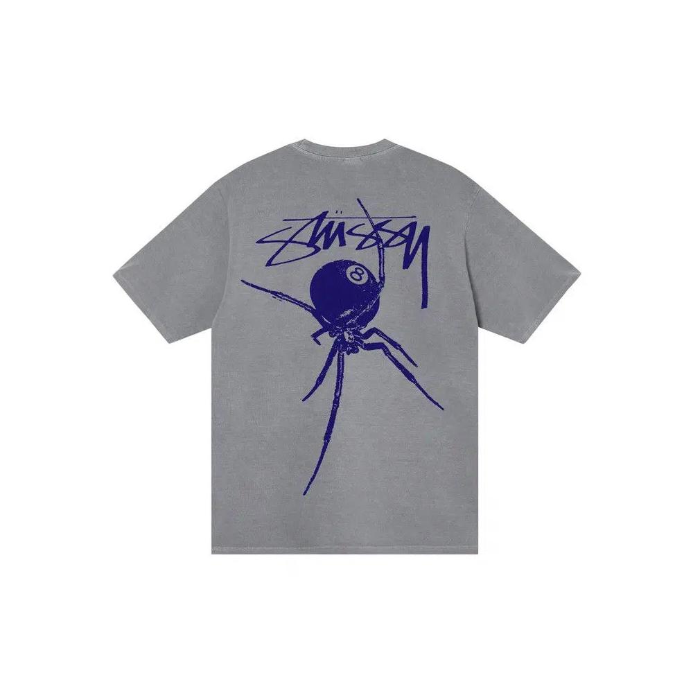 Футболки Stussy Arachnid Pigment Dyed Tee 'Grey' 3