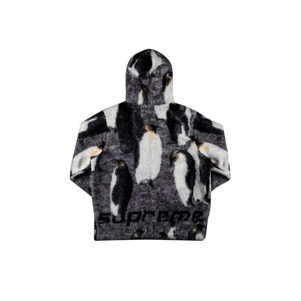 Флисовые куртки Supreme Penguins Hooded Fleece Jacket 'Black' 2