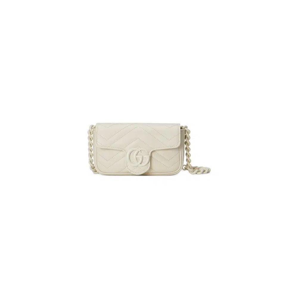 Сумки через плечо Gucci GG Marmont Belt Bag 'White' 2