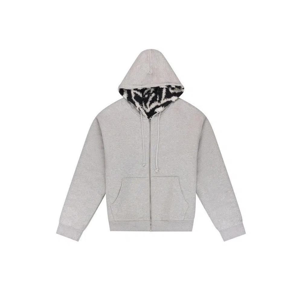 Худи Denim Tears Multi Zebra Lined Hoodie 'Grey' 1