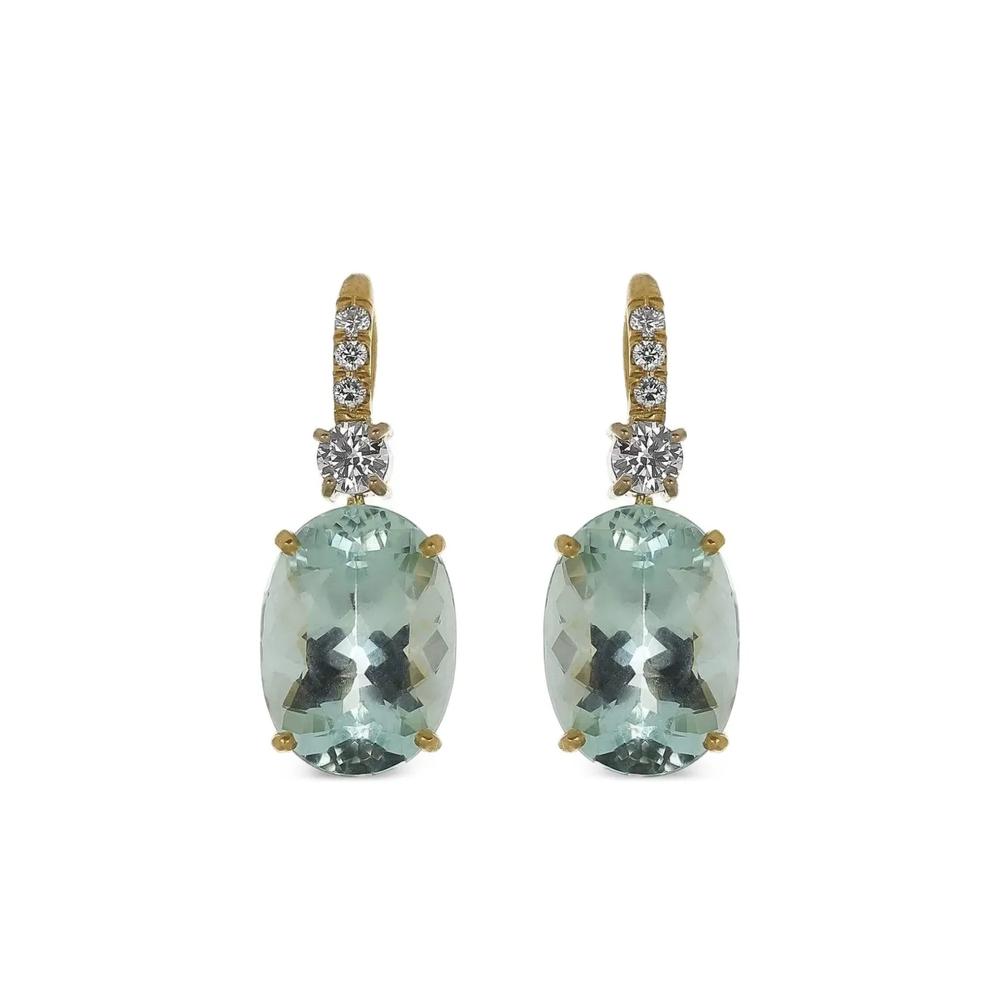 Кольцо Gemmy Gem из желтого золота с аквамарином и бриллиантами 1