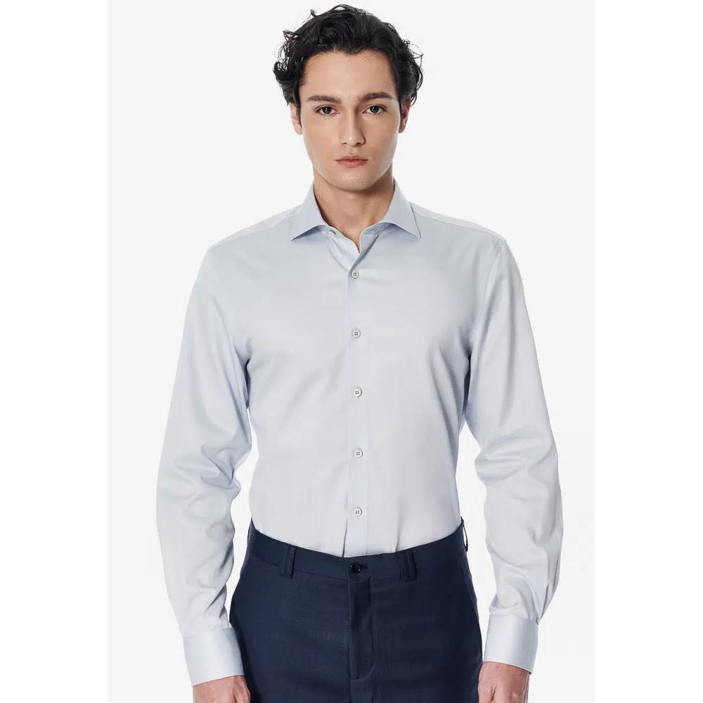 Milano Collection Светло-серая классическая рубашка 1