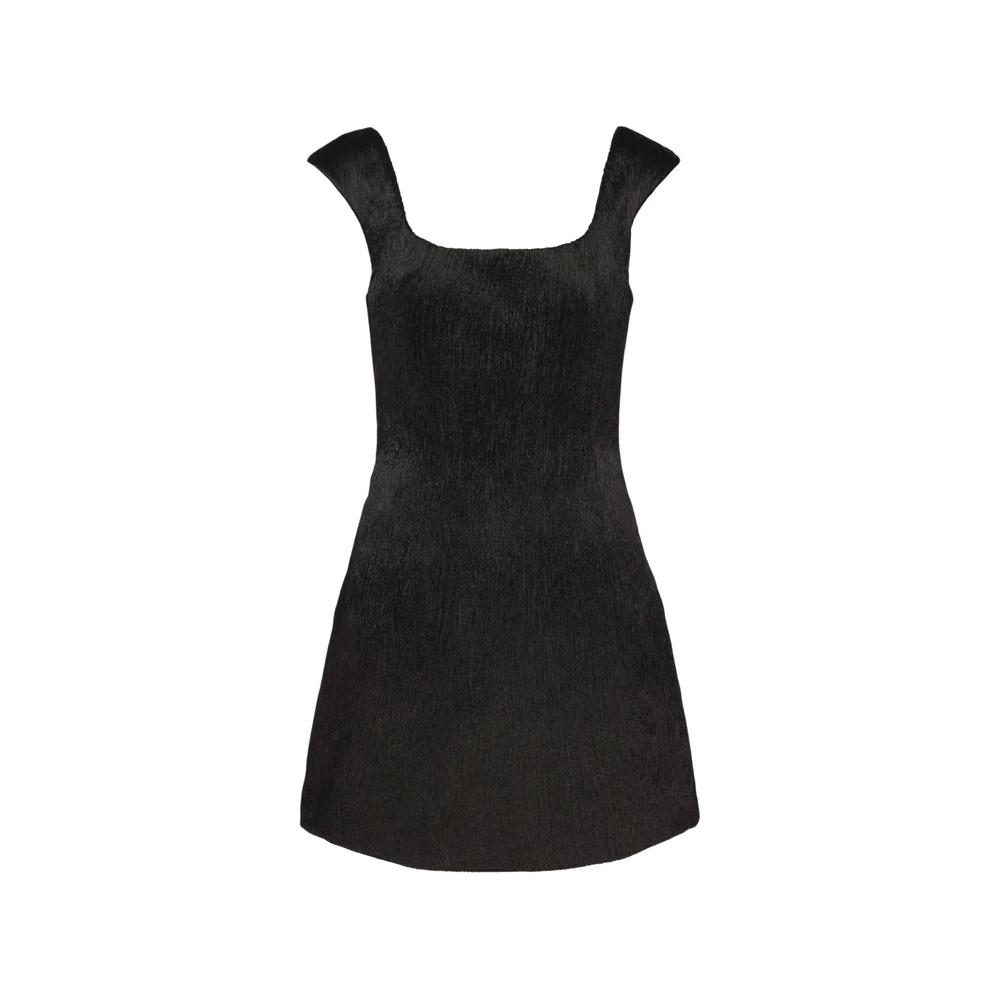 textured square-neck mini dress 1