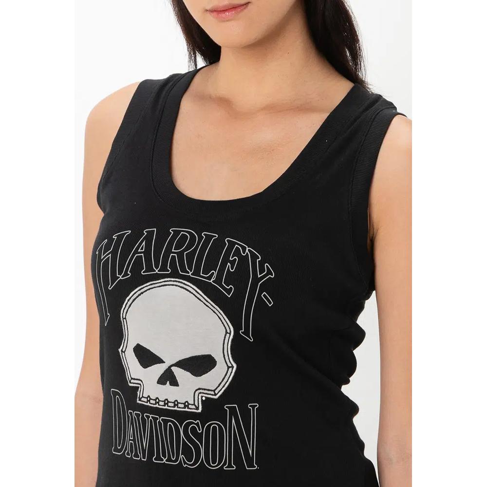 Harley-Davidson® Willie G™ Ребристый топ-майка с черепом 3