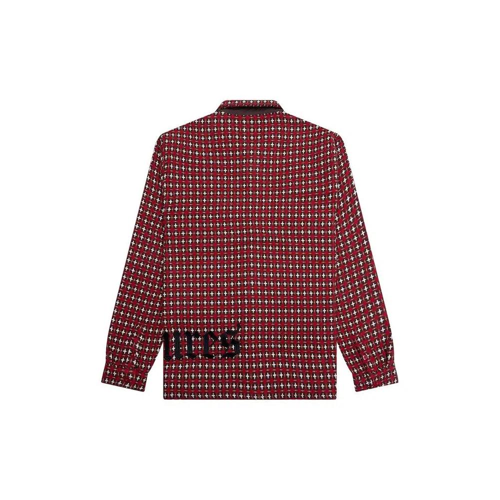 Рубашки оверсайз Pleasures Cross Work Shirt 'Red' 2
