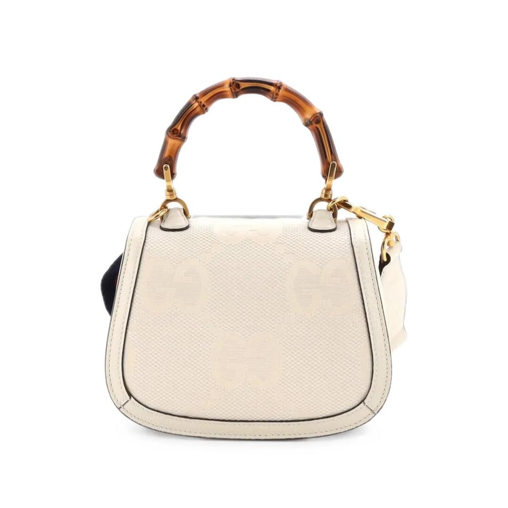 Мини-сумка через плечо Bamboo 1947 Top Handle Bag Jumbo GG Canvas 2