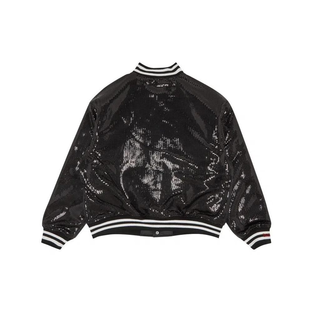 Варсити-куртки Supreme x Mitchell & Ness Sequin Varsity Jacket 'Black' 2