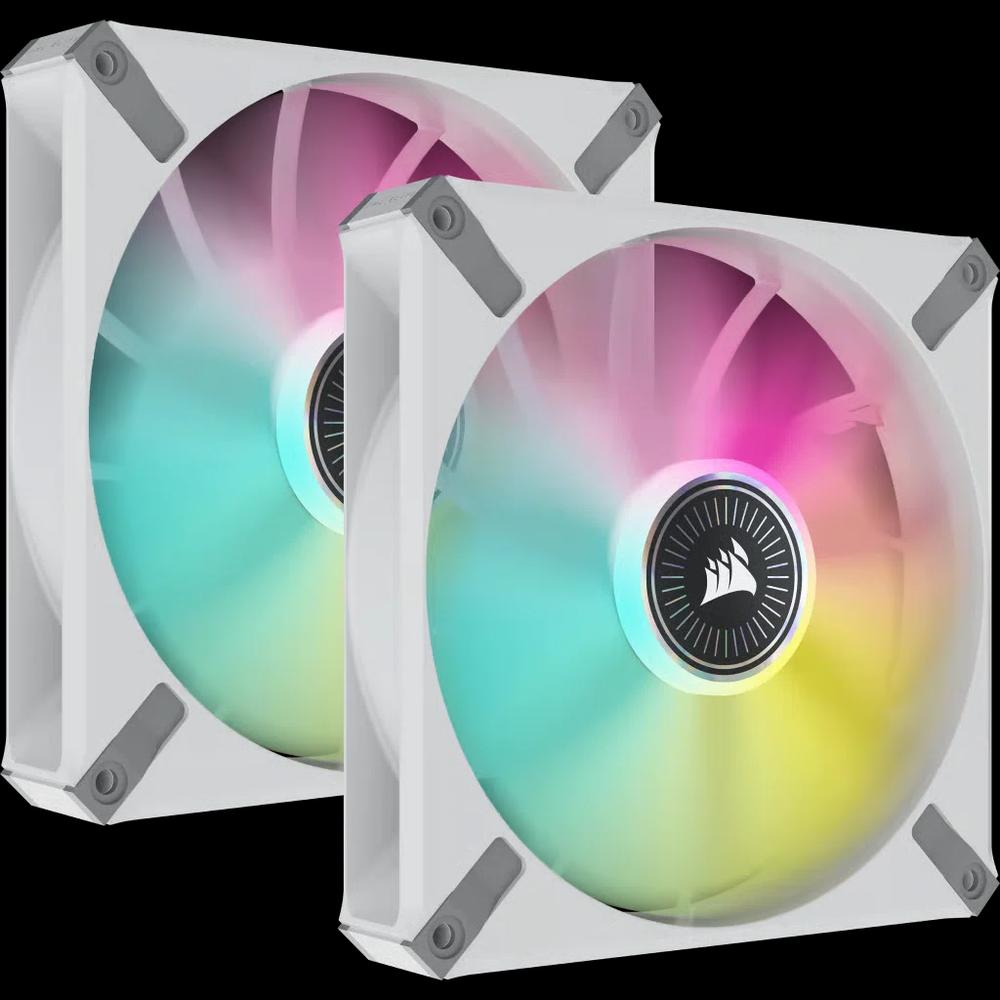 Corsair ML140 RGB White — комплект из двух вентиляторов с Lighting Node CORE (белый набор) 1