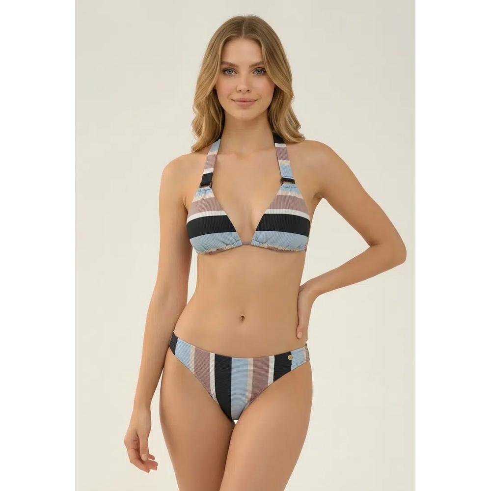 Топ-бикини треугольной формы Someday Stripe Black Ring 1