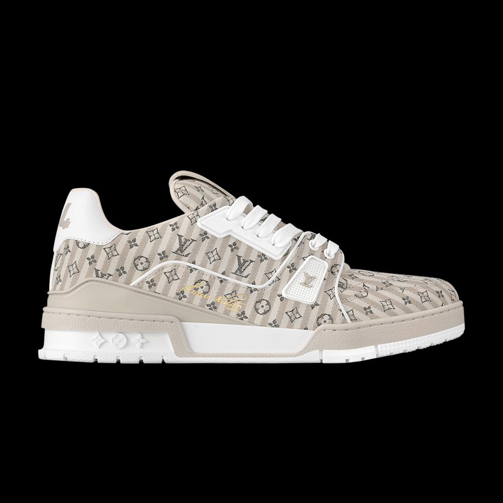 Кроссовки Louis Vuitton Trainer Low 'Striped Mini Monogram - Beige' 1