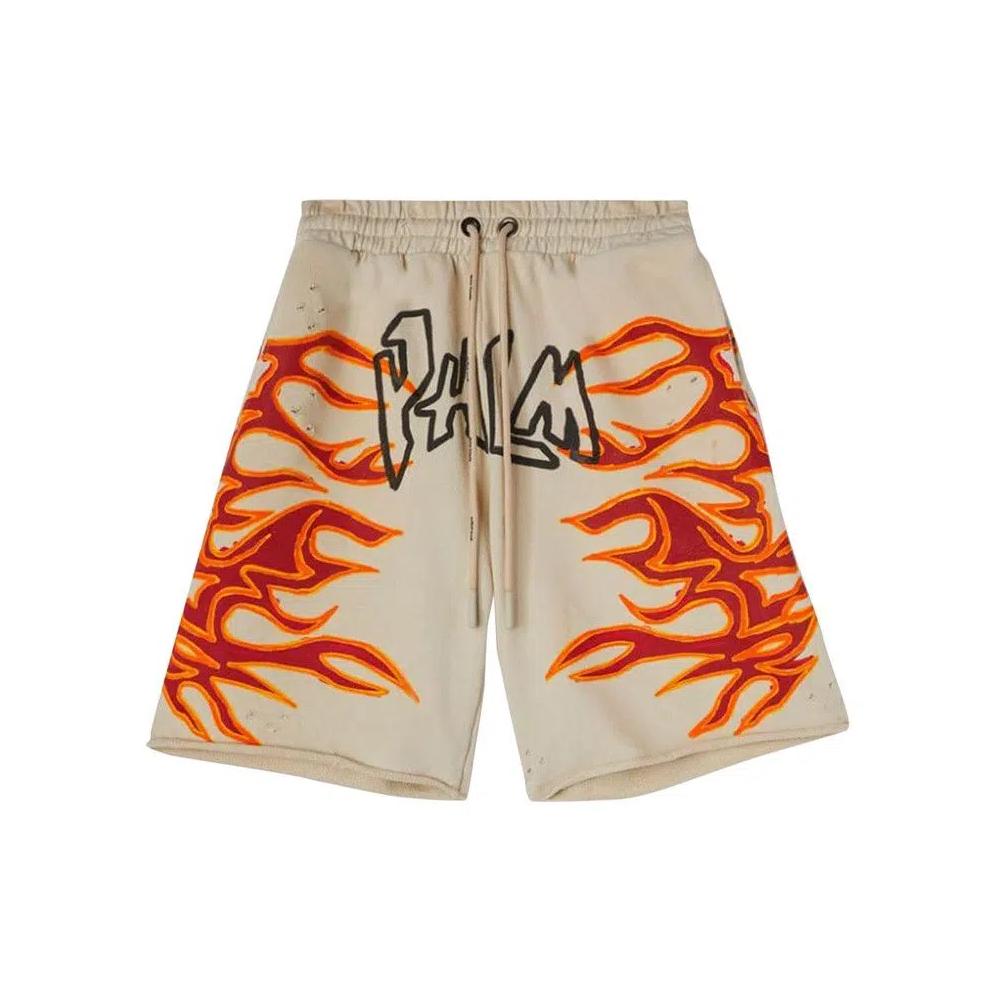 Шорты Palm Angels GD Graffiti Flames Sweatshort 'Off White' 1