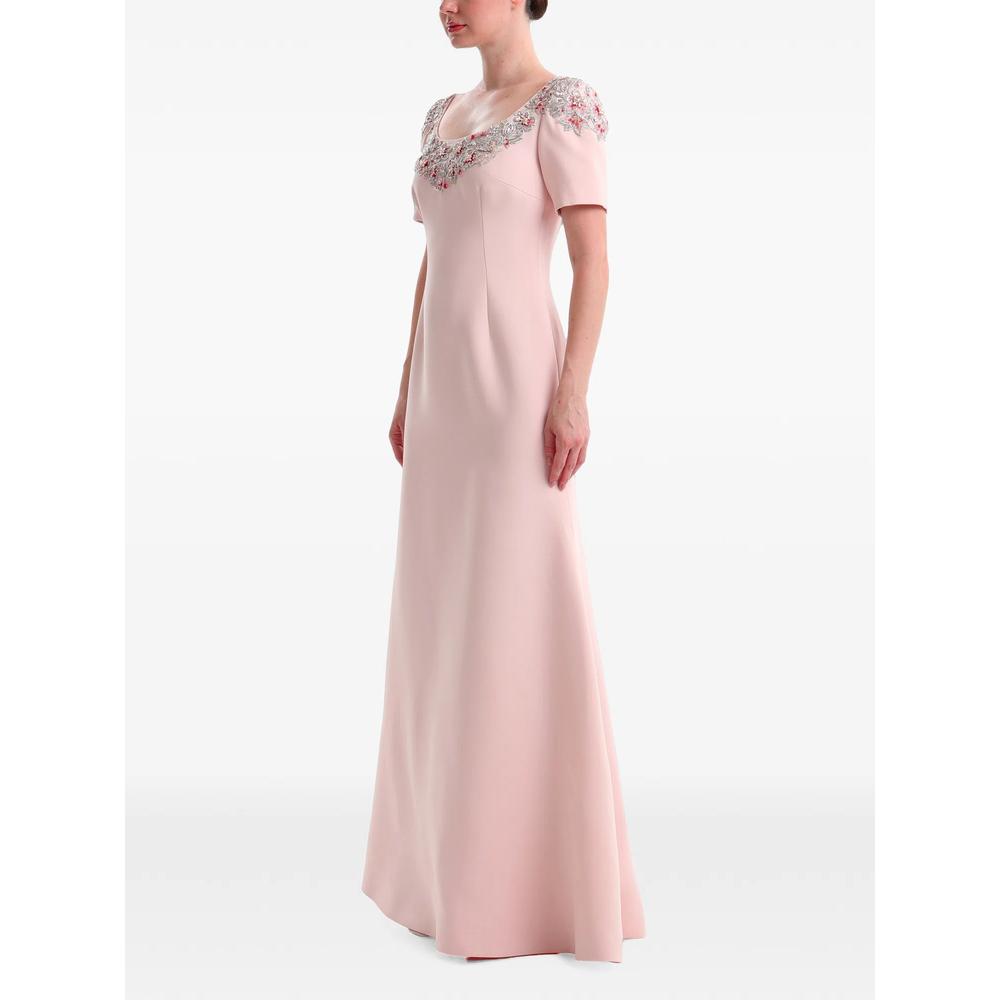 floral-embellished scoop-neck maxi dress 2