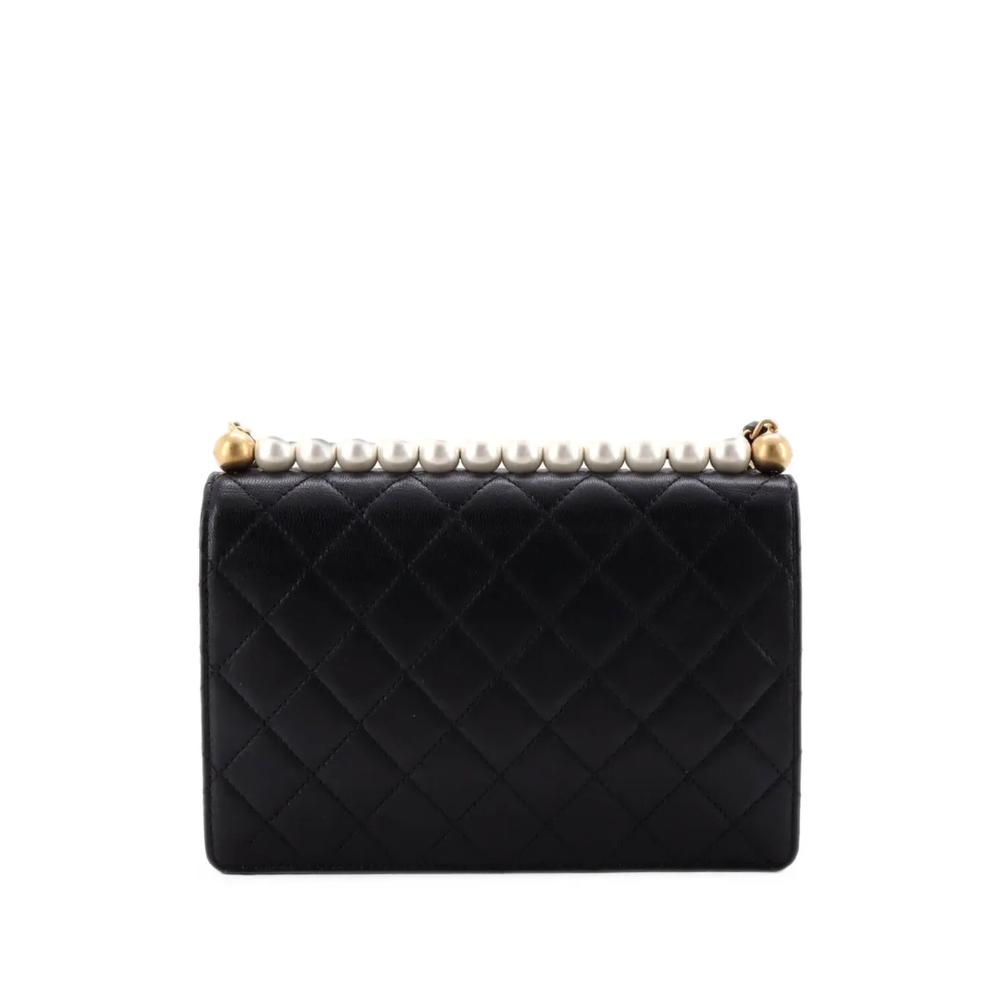 Маленькая стеганая сумка на плечо Chic Pearls Flap Bag 2