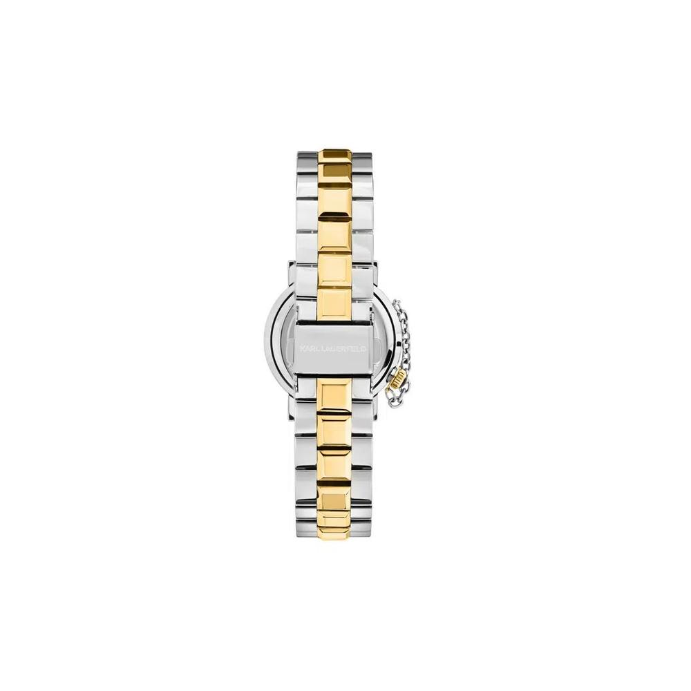 【2 года гарантии】KARL LAGERFELD 33mm женские биколорные часы с кристаллами, кварцевые R0553100504 3