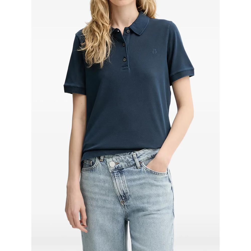 logo-embroidered piqué polo shirt 1