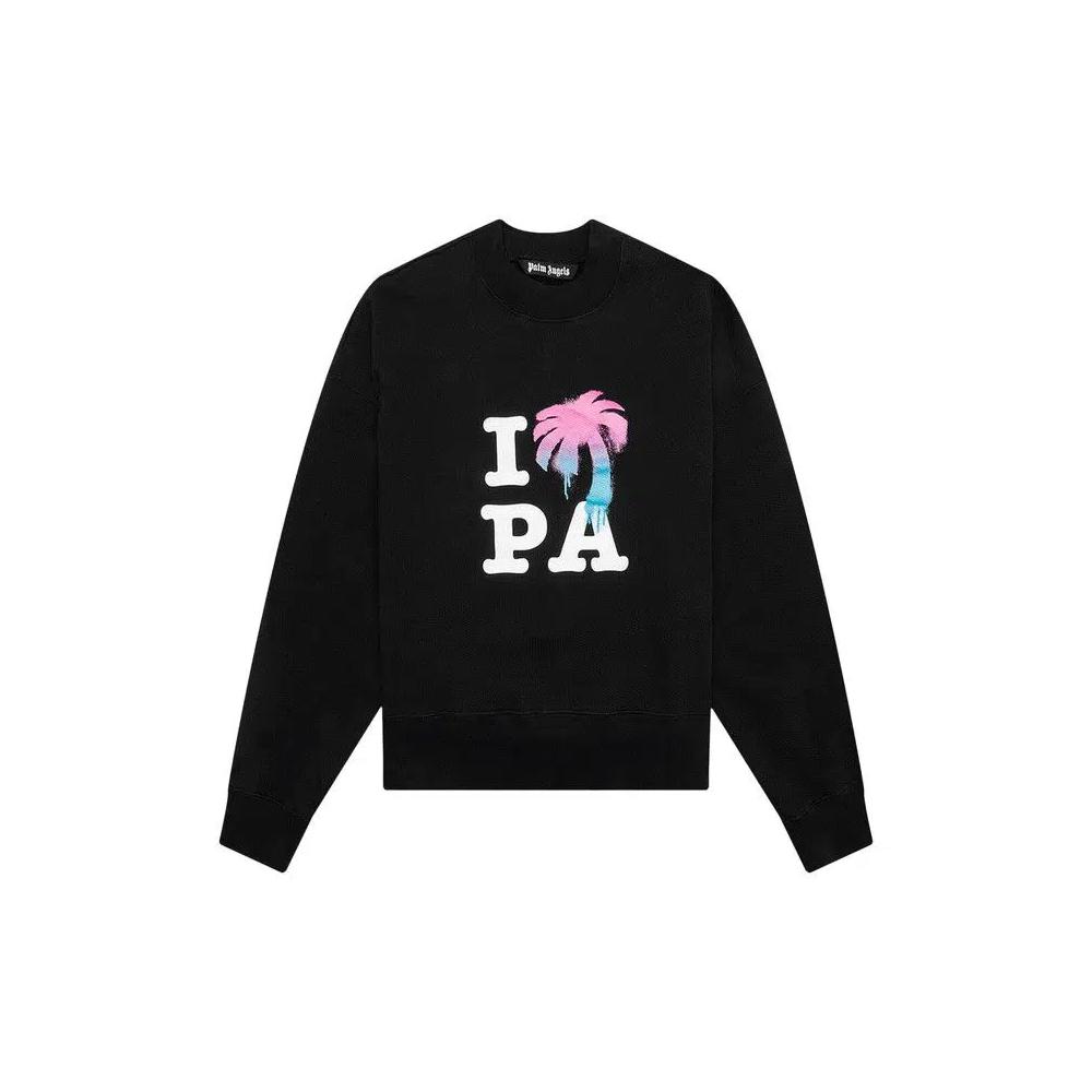 Круглые свитера Palm Angels I Love PA Crew 'Black/Multicolor' 1