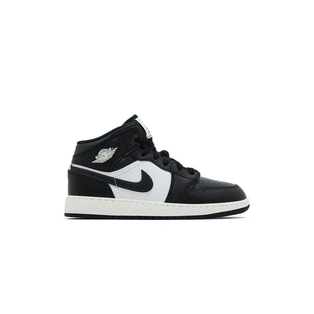 Кроссовки Air Jordan 1 Mid GS 'Black Off Noir' 1