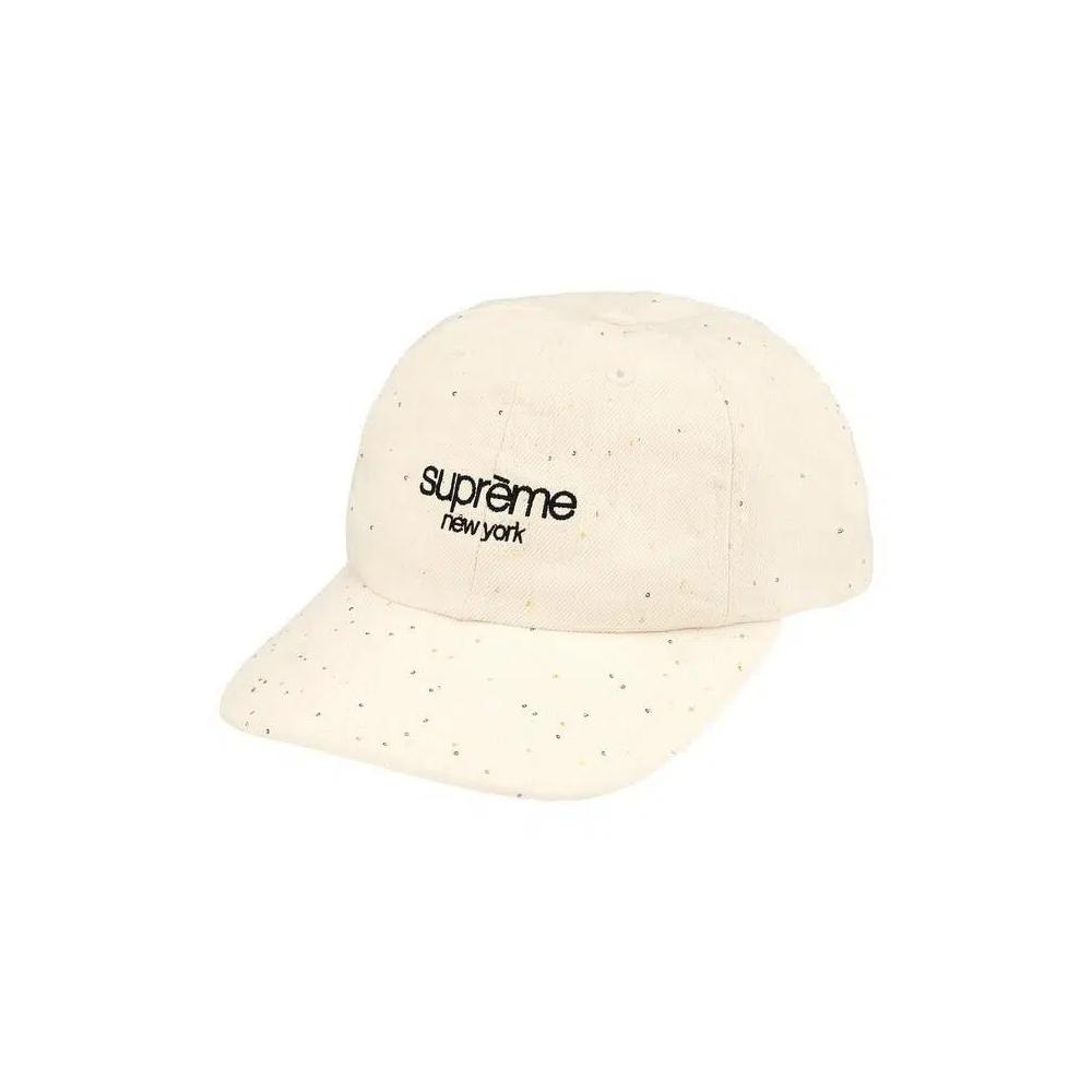 Кепки Supreme Sequin Denim Classic Logo 6-Panel 'Natural' 1