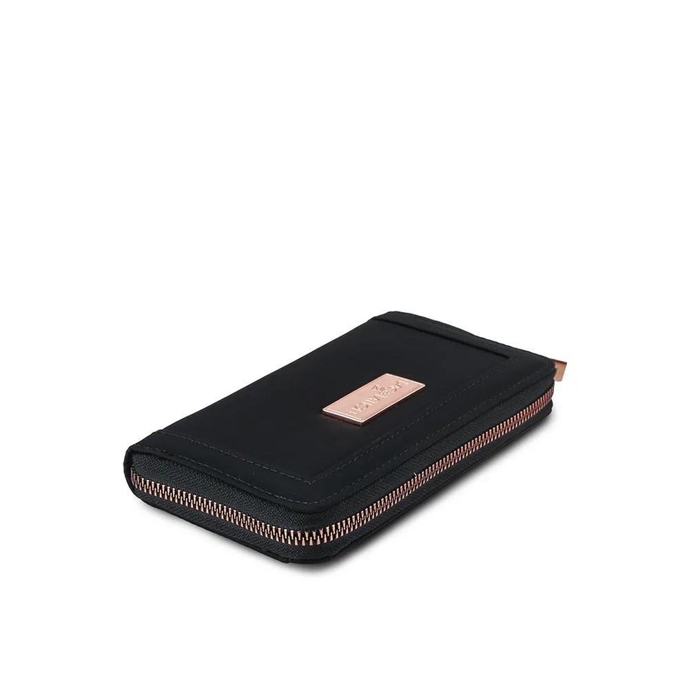 Rose Gold Series кошелек-бифолд из жатого нейлона на молнии 3