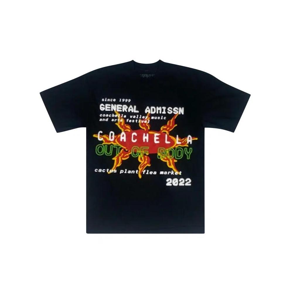 Футболки Cactus Plant Flea Market x Coachella Tee 'Черный/Красный' 1