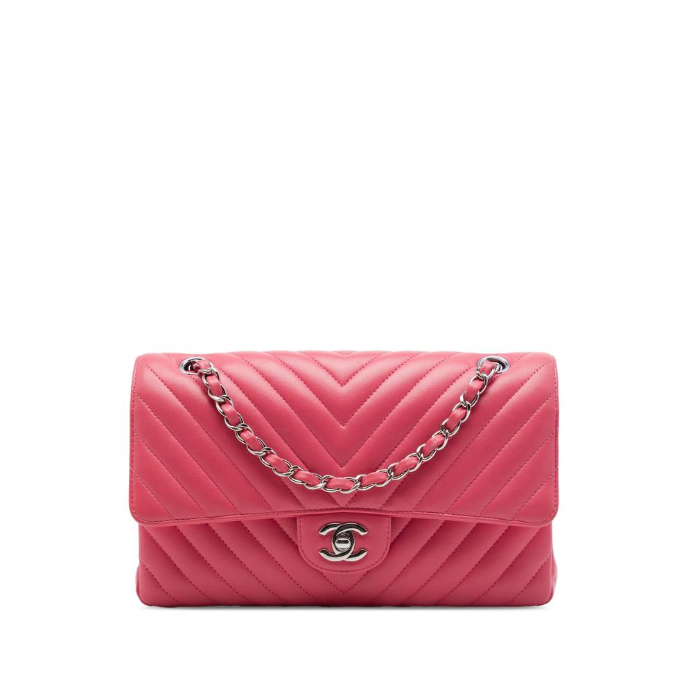 2018 Medium Classic Chevron Lambskin Double Flap shoulder bag 1
