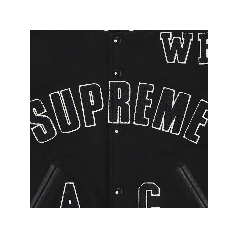 Варсити-куртки Supreme Praises Varsity Jacket 'Black' 3