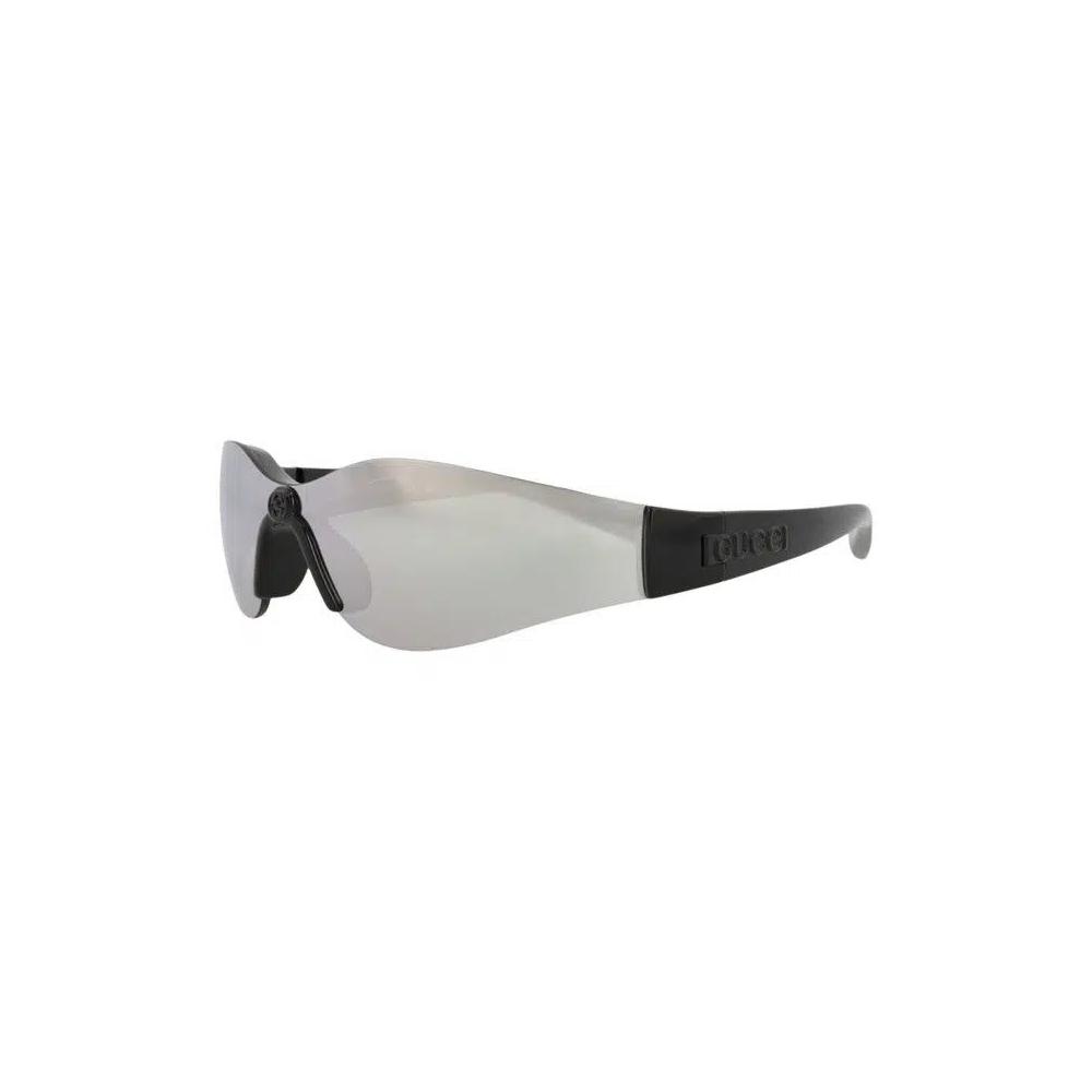 Солнцезащитные очки Gucci Shield-Frame Injection «Black/Silver» 2