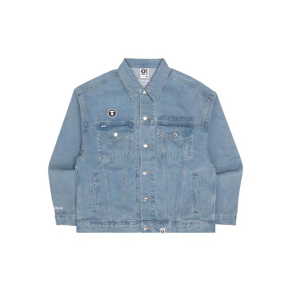 Джинсовые куртки AAPE Moonface Embroidered Denim Jacket 'Blue/Light' 1