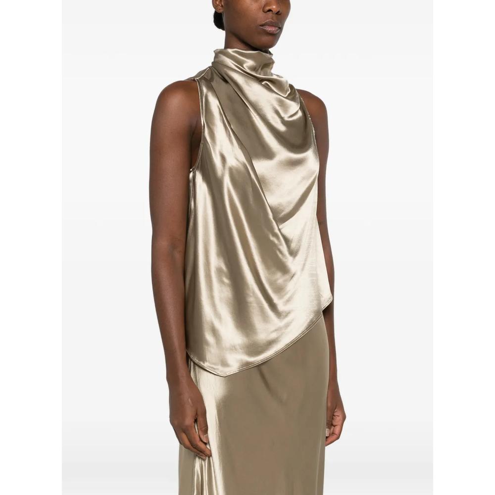 draped high-neck top 2