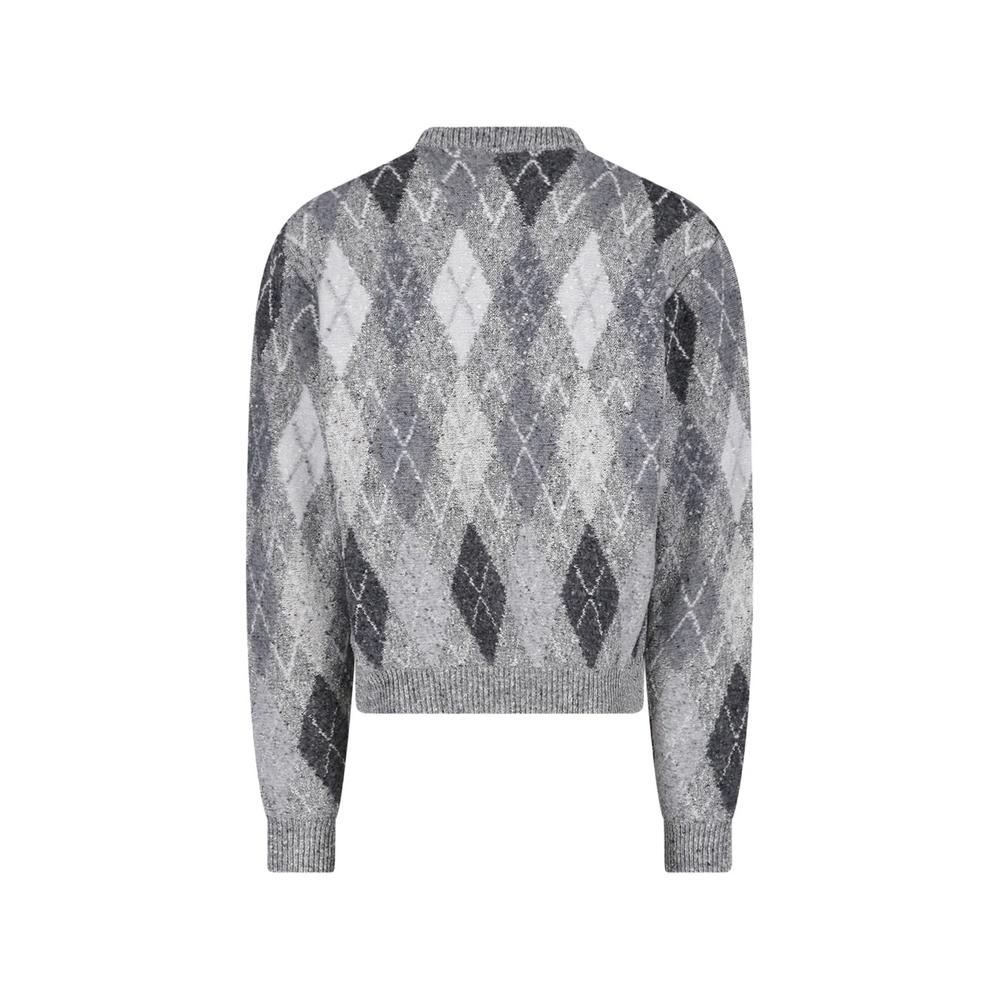 diamond pattern knit sweater 2
