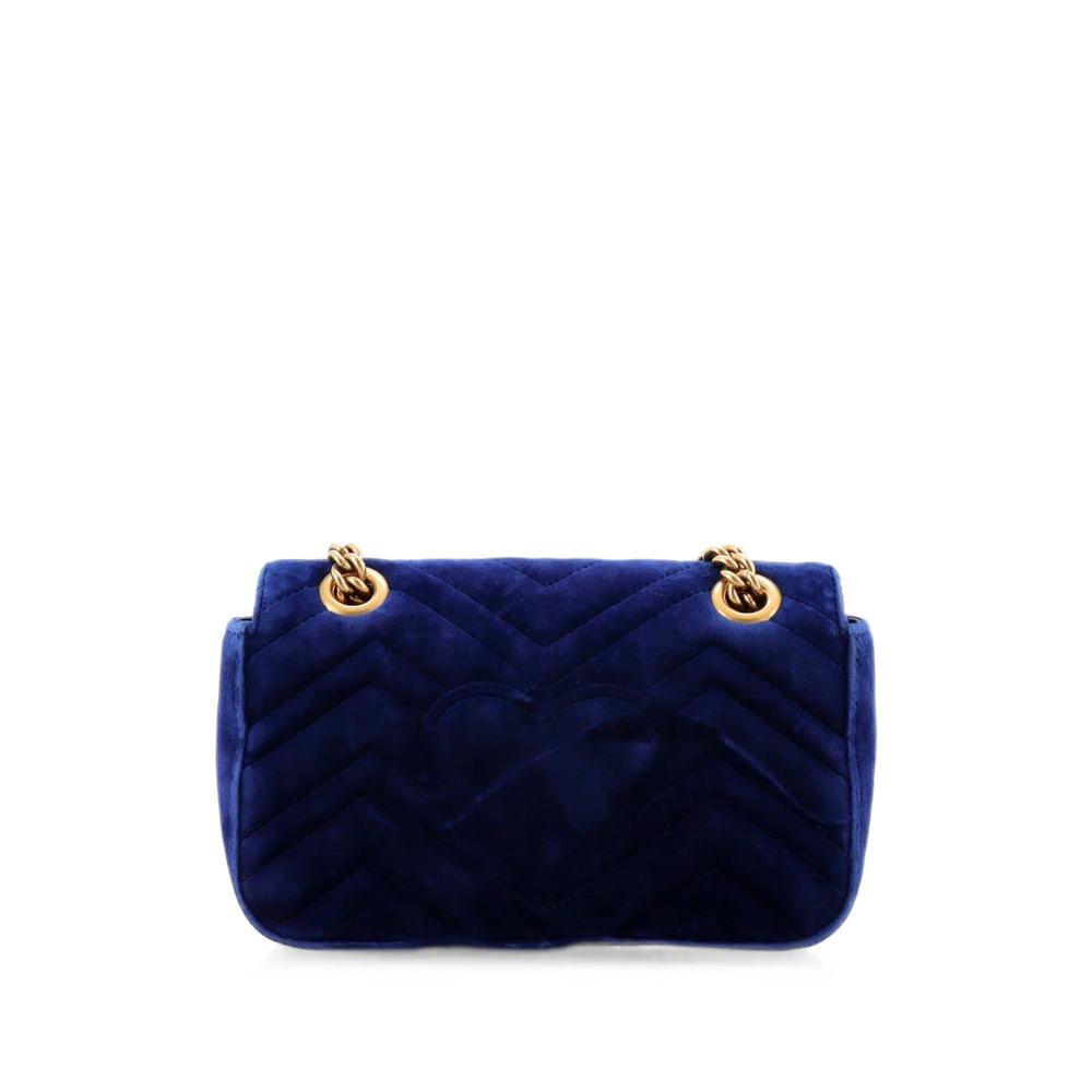 GG Marmont Flap Bag Matelasse Velvet Mini shoulder bag 2
