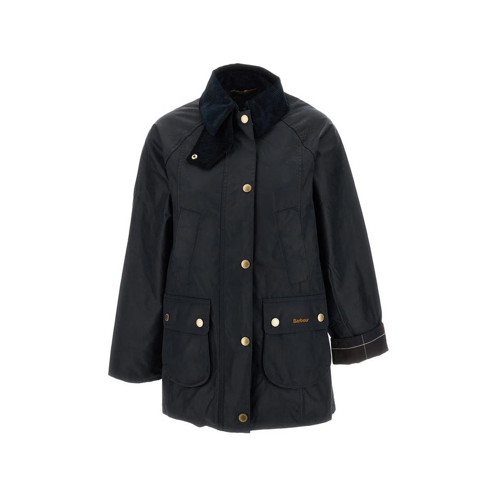 Beadnell waxed corduroy-collar coat 1