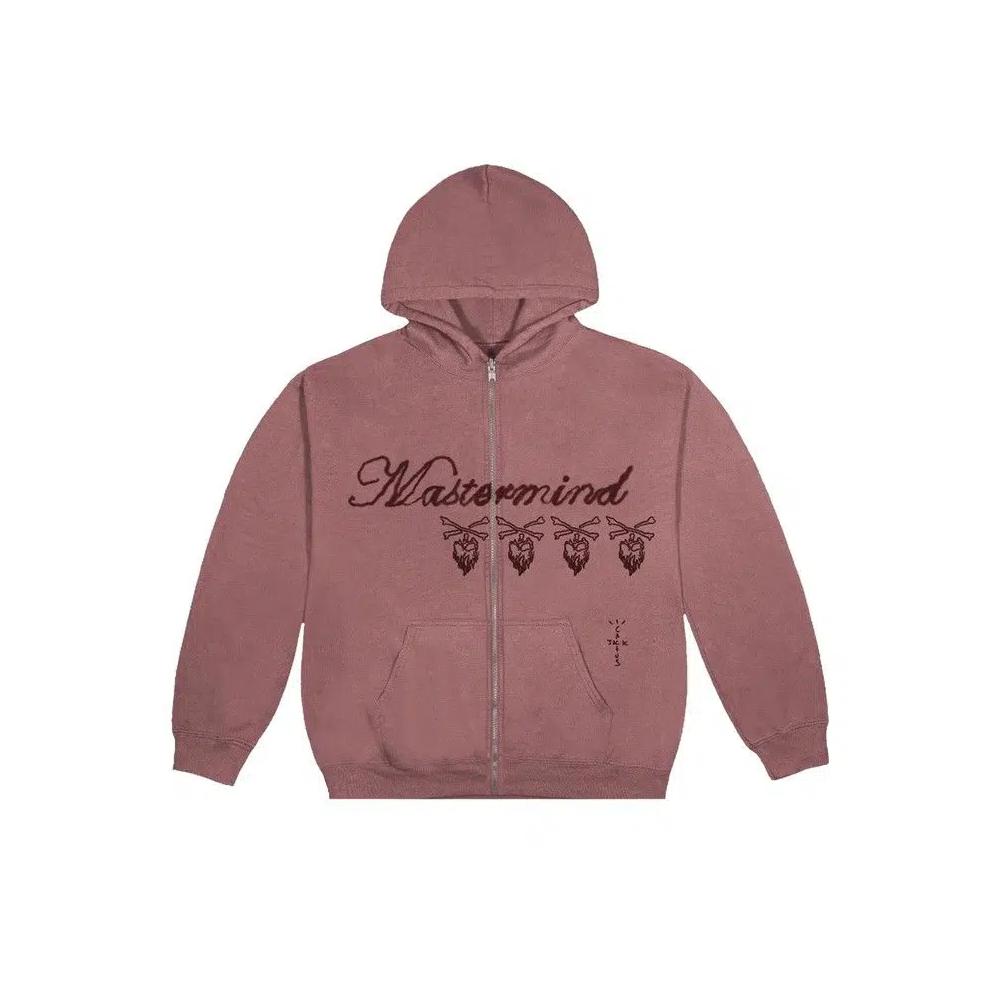 Толстовки на молнии Cactus Jack by Travis Scott For Mastermind Skull Zip Up 'Mauve' 1
