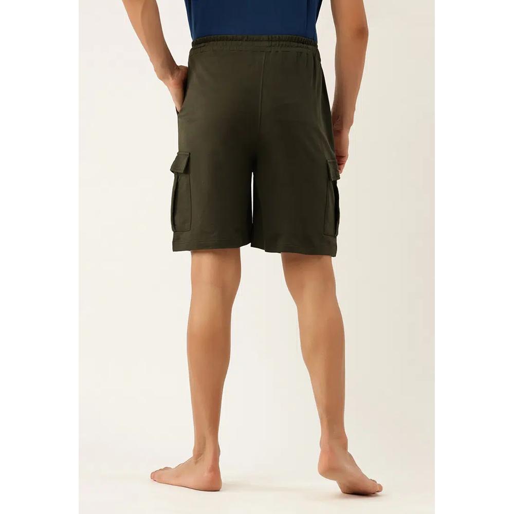John Players Lounge Shorts в оливково-зеленом цвете - 100% хлопок 4