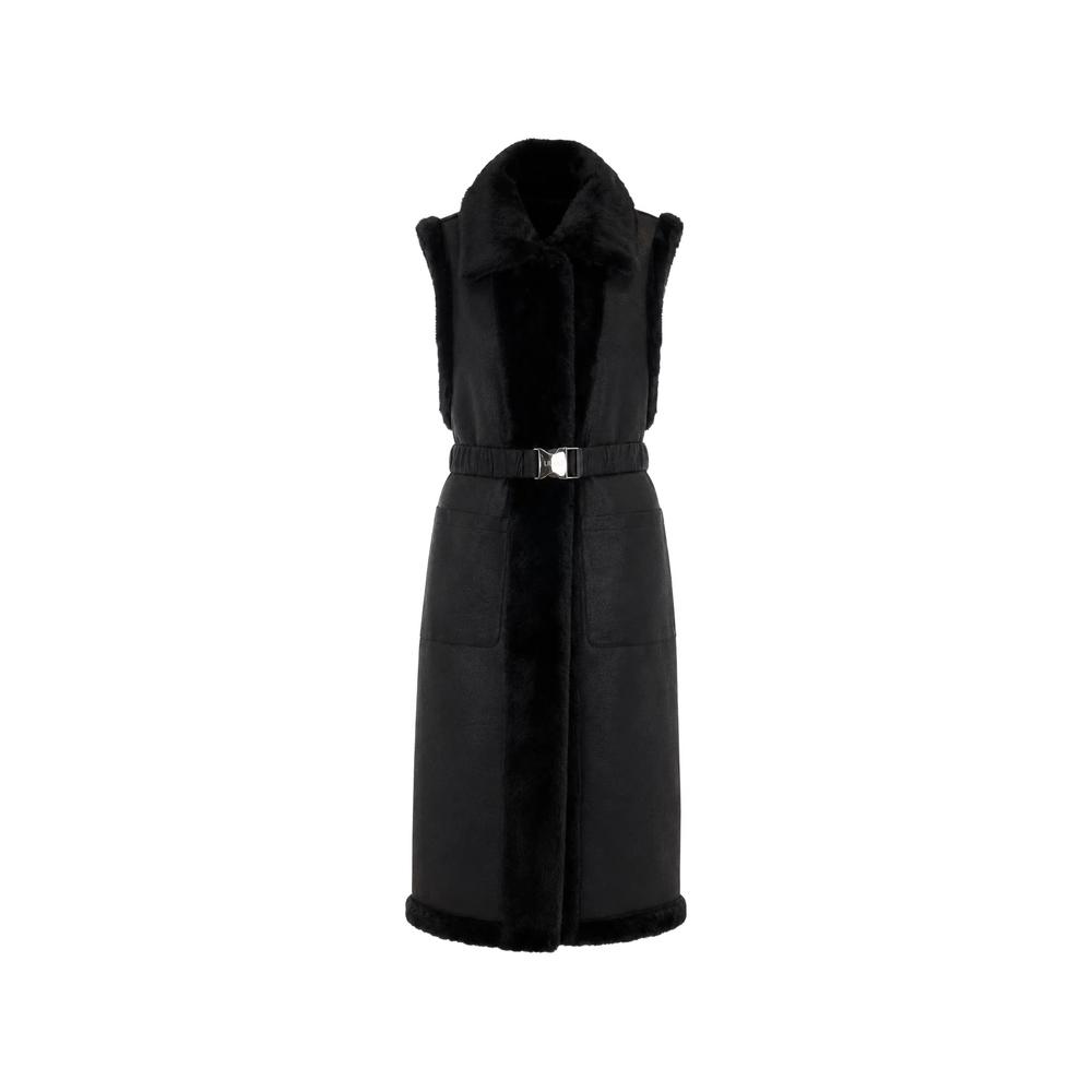 faux-fur trim belted jacket 1