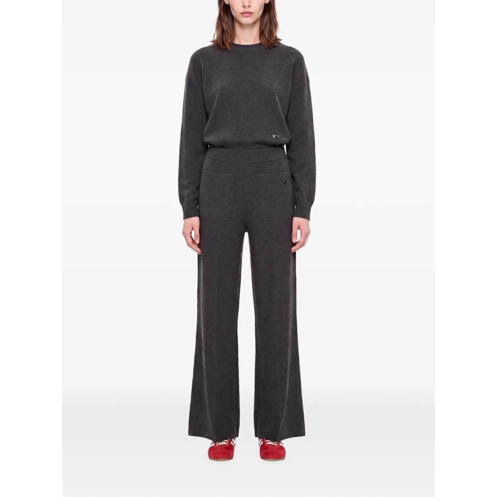 Alina logo-plaque wide-leg trousers 2